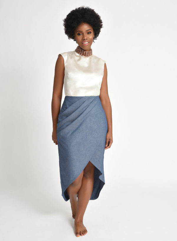 Esther Beaded Neck Top x Believe Peg Skirt