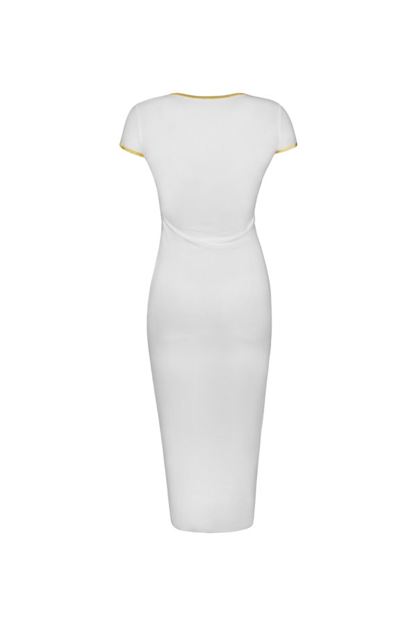 Golden Tee Dress - White