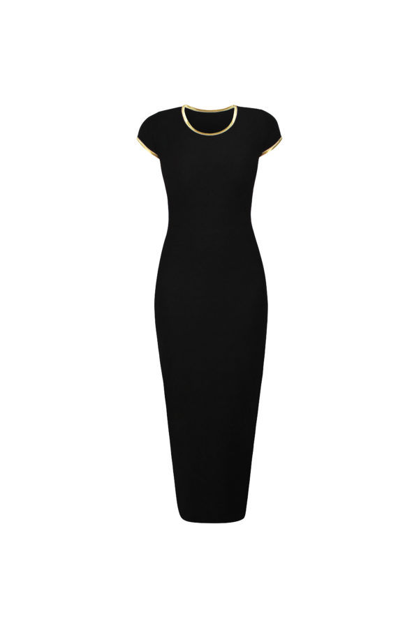 Golden Tee Dress - Black