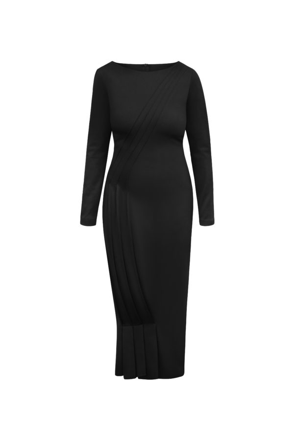 The Waves of Love Dress - Black