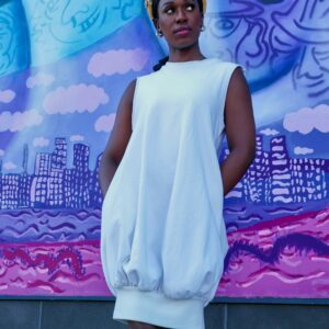 TASHEE KNIT JERSEY BOMBER DRESS