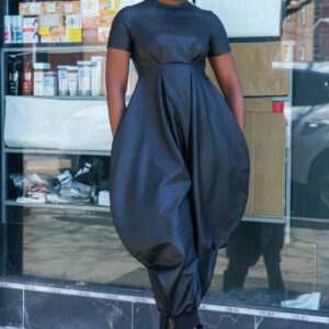 TASHEE GRAINY LEATHER TULIP JUMPSUIT